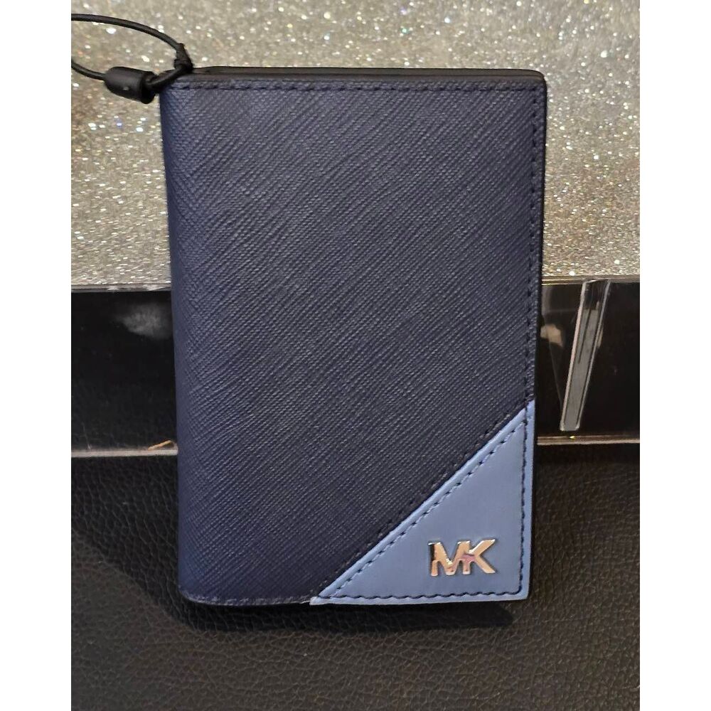 Michael Kors Rivington Logo Bi-Fold Card Case- DK Chambray - Picture 11 of 11